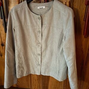Liz Claiborne Light Gray Button-Up Blazer XL